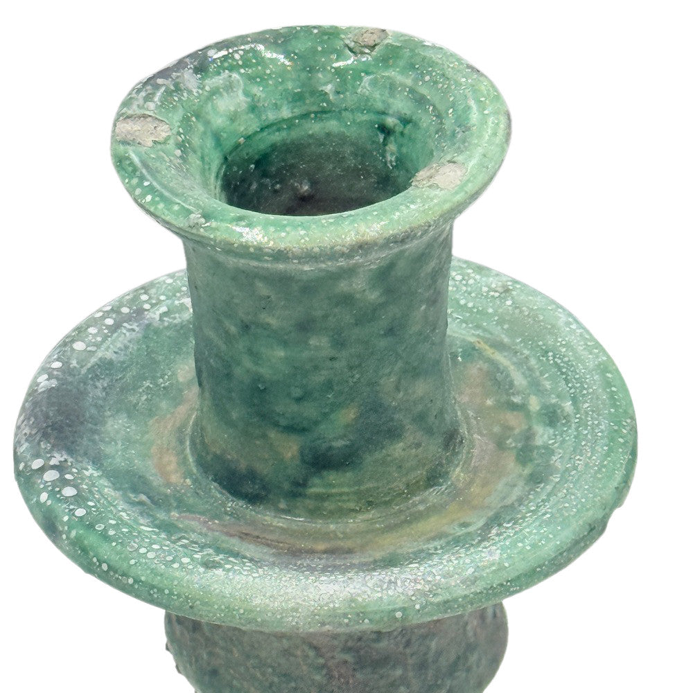 Moroccan Tamegroute Glazed Candlestick Holder - Berbere Imports