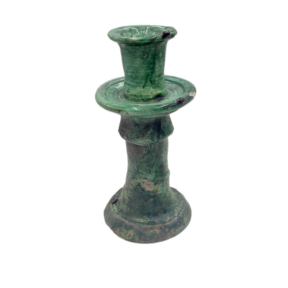 Moroccan Tamegroute Glazed Candlestick - Berbere Imports
