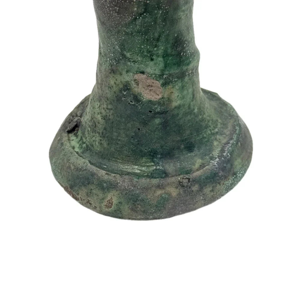 Moroccan Tamegroute Glazed Candlestick Holder - Berbere Imports