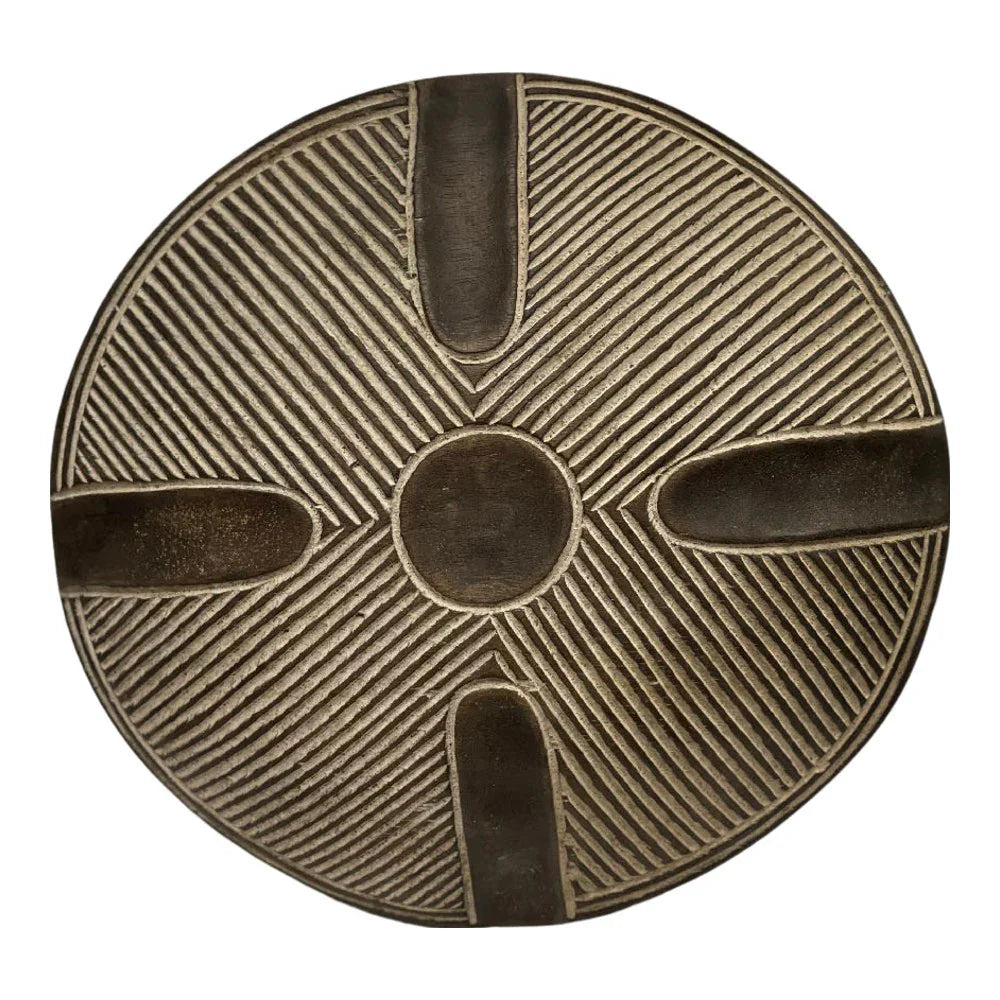 Vintage African Wooden Tribal Shield - Berbere Imports