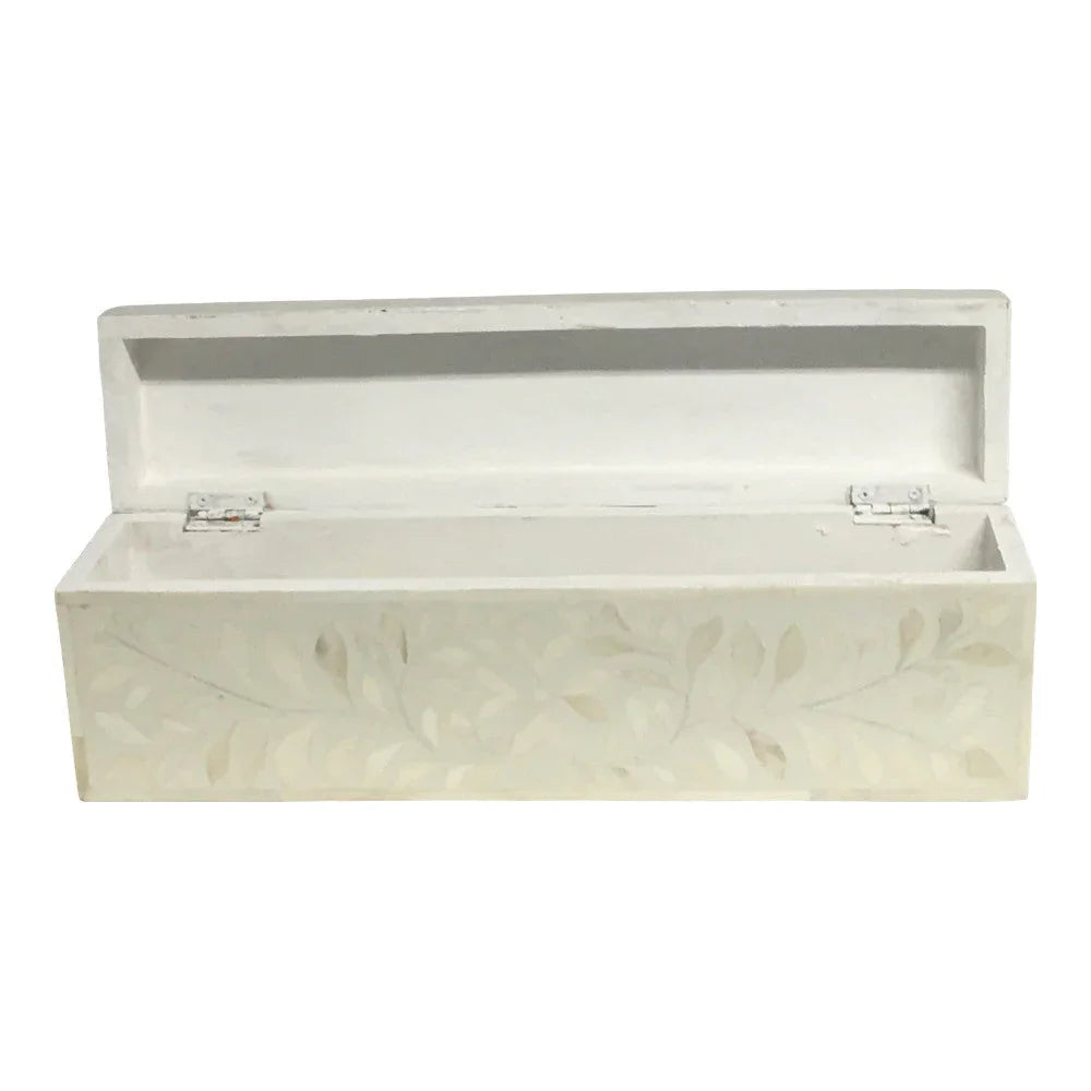 White Indian Bone Box - Berbere Imports