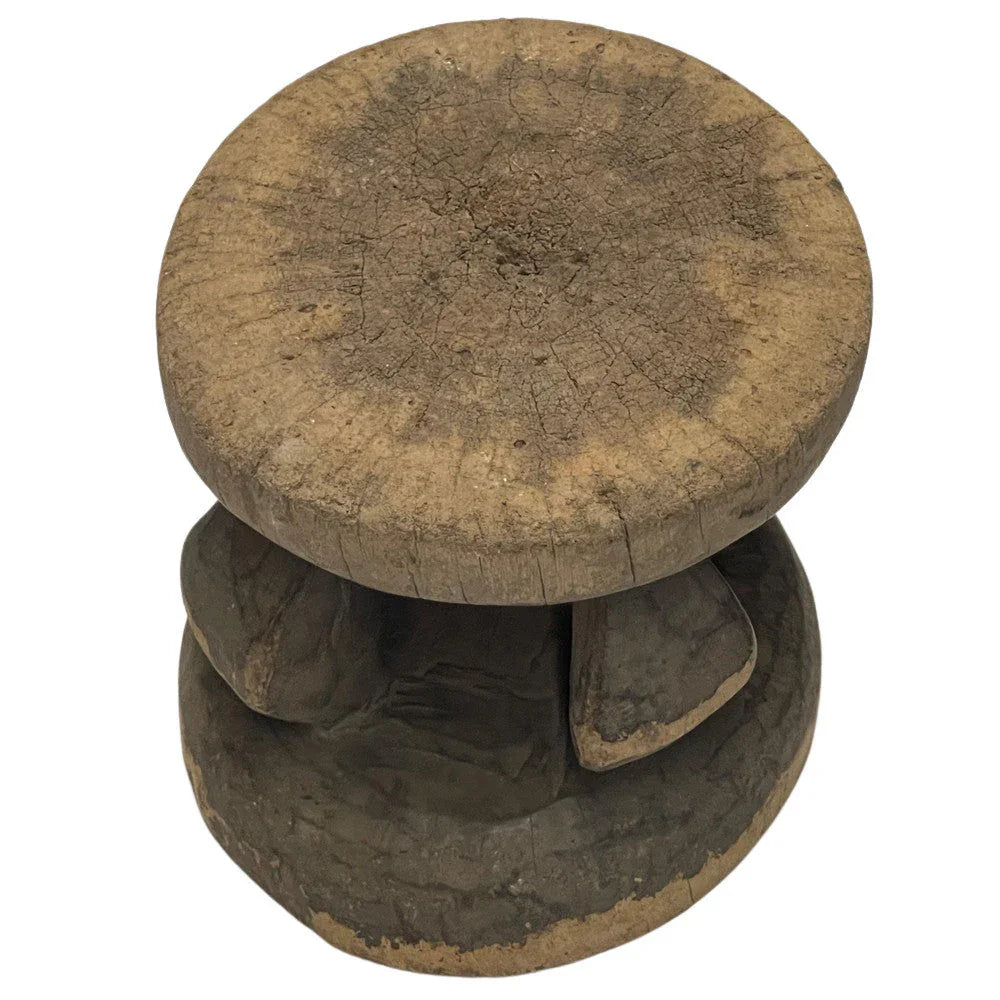 Vintage African Wooden Stool - Berbere Imports