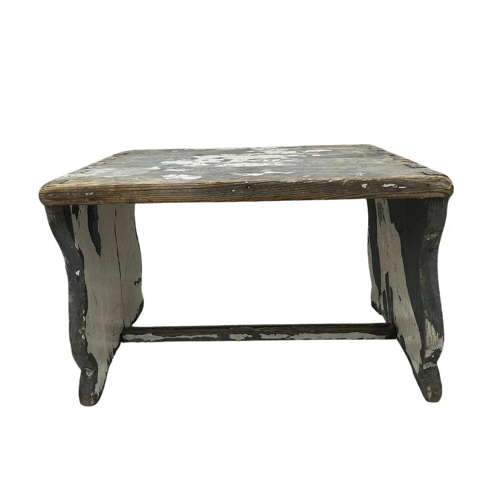 Antique Farmhouse Wooden Step Stool - Berbere Imports