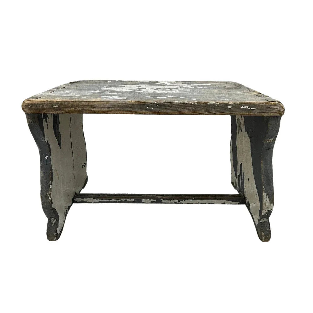 Antique Farmhouse Wooden Step Stool - Berbere Imports