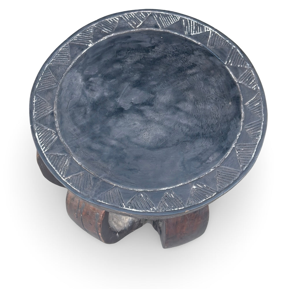 Vintage African Carved Wooden Stool - Berbere Imports