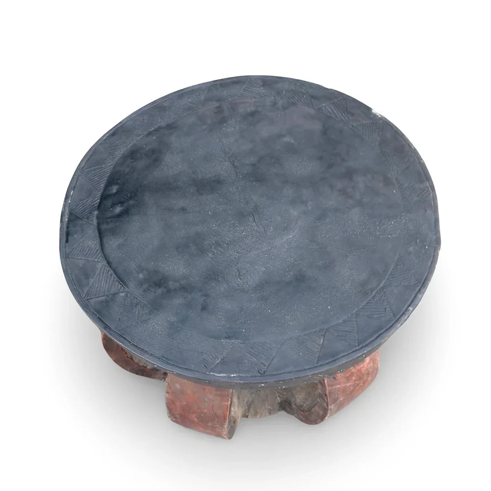 Vintage African Carved Wooden Stool - Berbere Imports