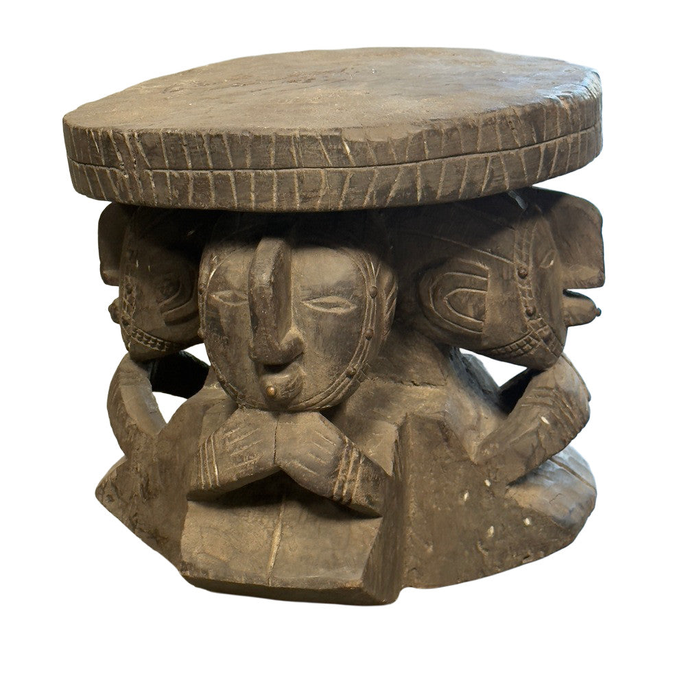 Vintage African Wooden Stool - Berbere Imports