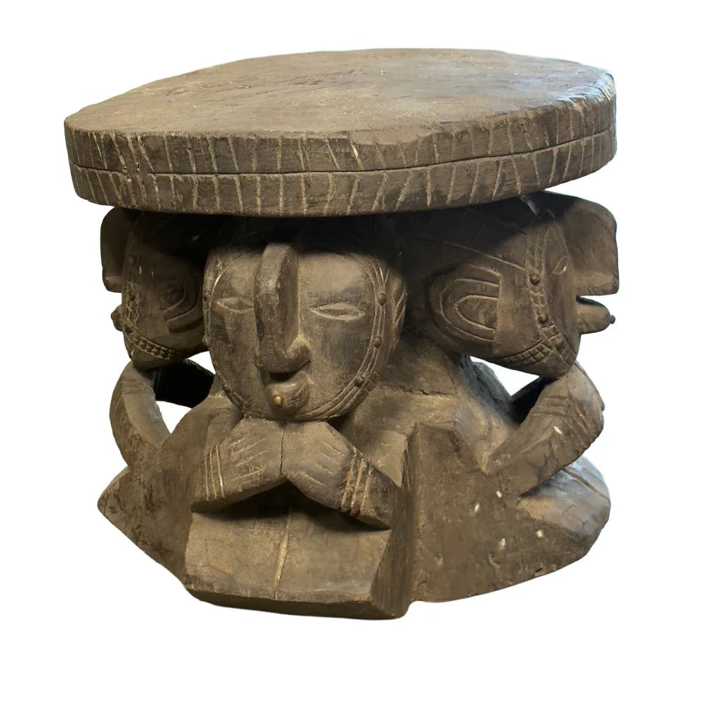 Vintage African Wooden Stool - Berbere Imports