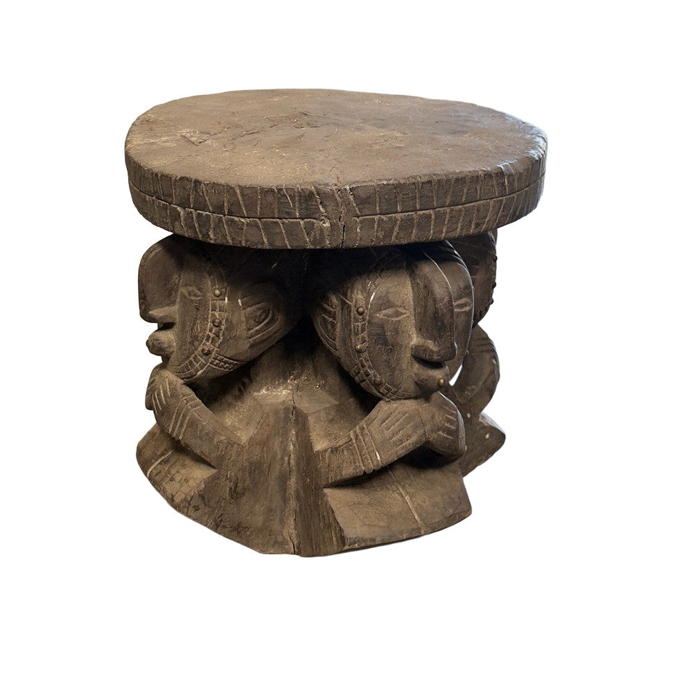 Vintage African Wooden Stool - Berbere Imports