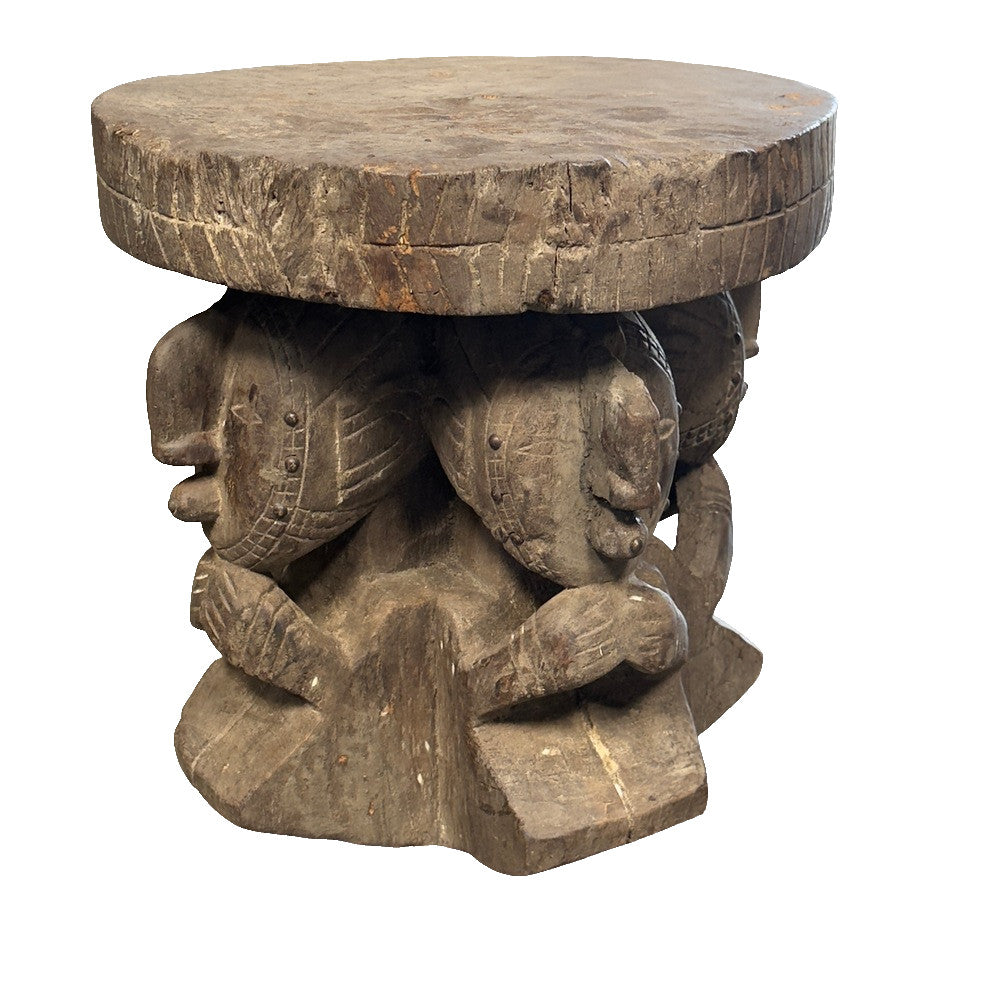 Vintage African Wooden Stool - Berbere Imports