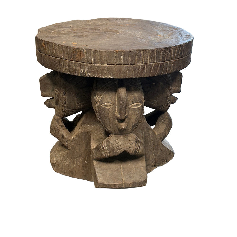 Vintage African Wooden Stool - Berbere Imports