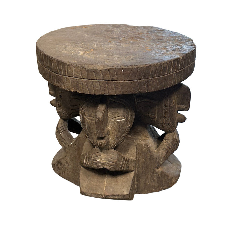 Vintage African Wooden Stool - Berbere Imports