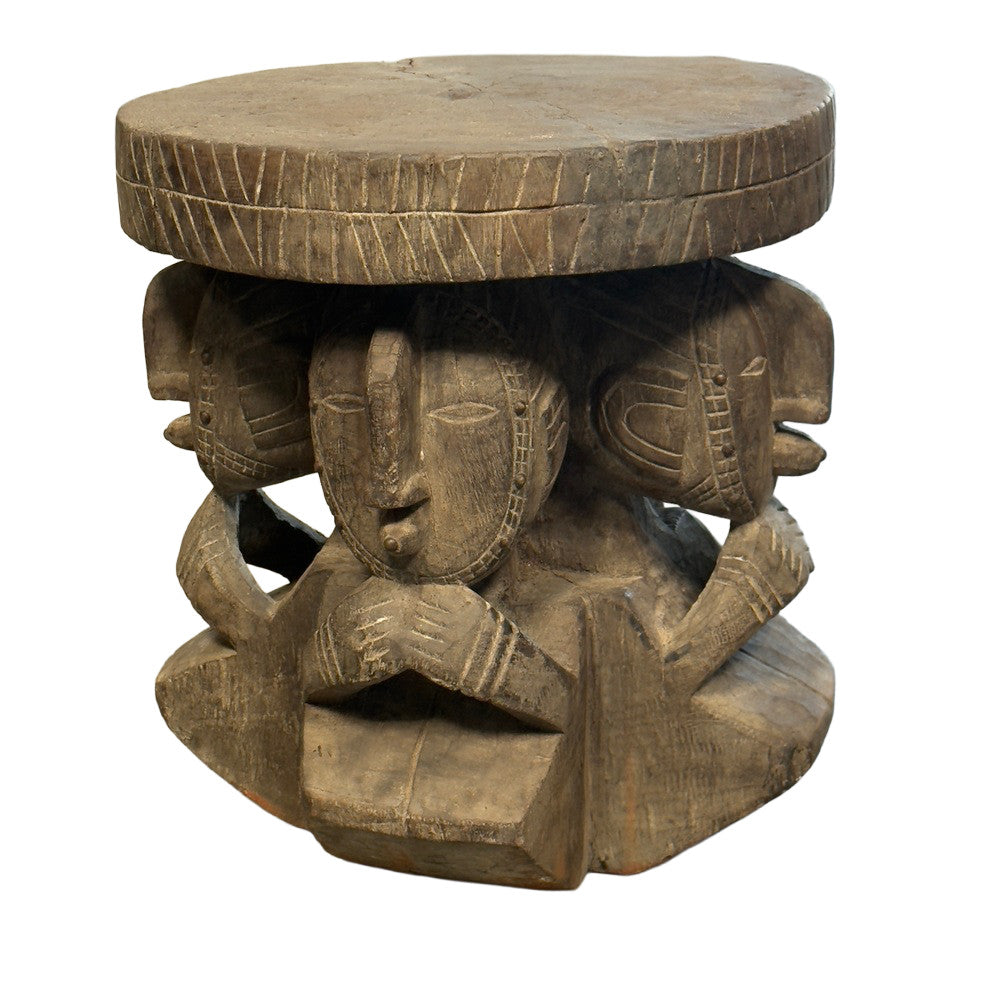 Vintage African Wooden Stool - Berbere Imports