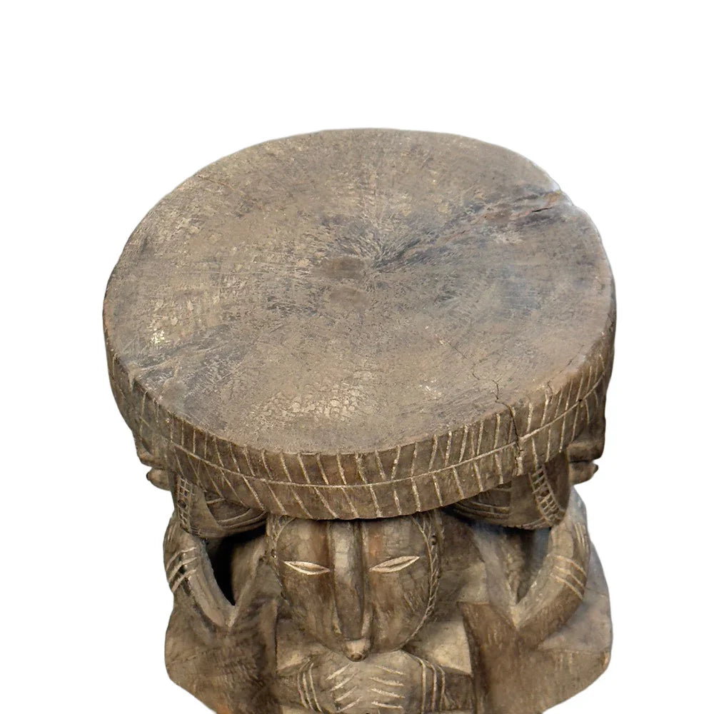 Vintage African Wooden Stool - Berbere Imports