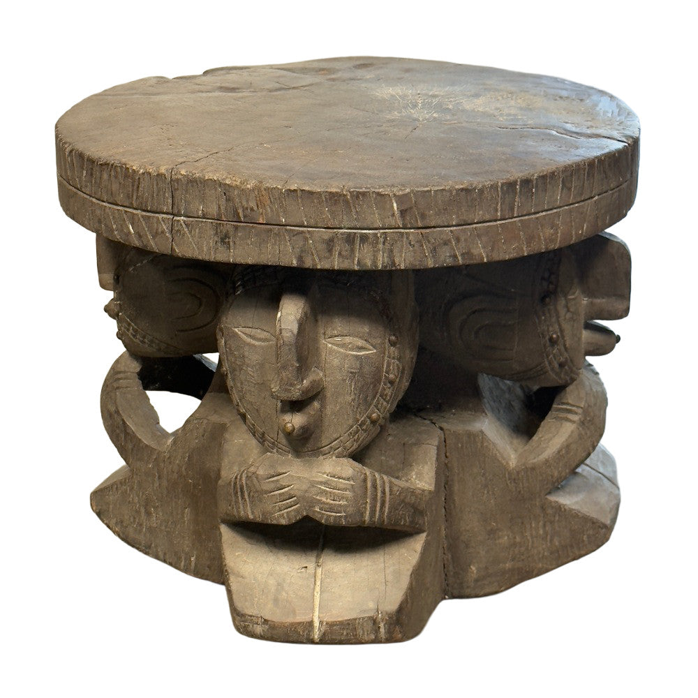 Vintage African Wooden Stool - Berbere Imports