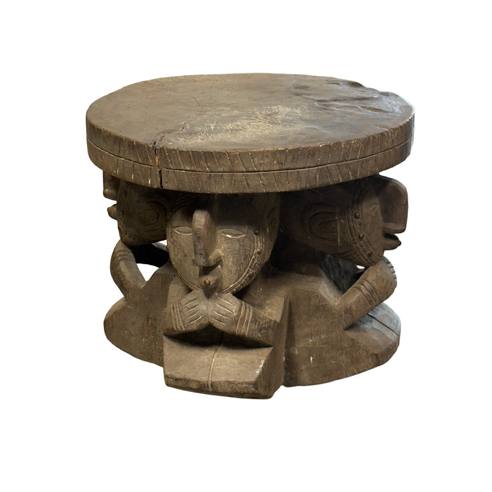 Vintage African Wooden Stool - Berbere Imports