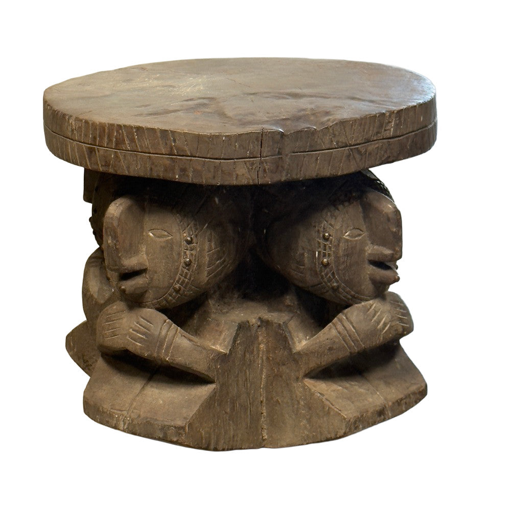 Vintage African Wooden Stool - Berbere Imports
