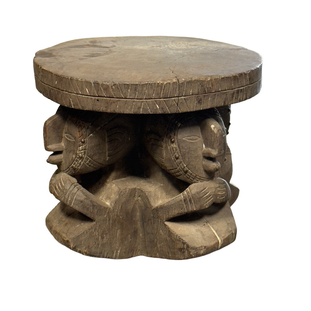Vintage African Wooden Stool - Berbere Imports