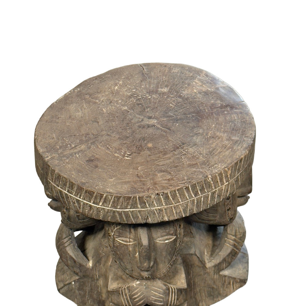 Vintage African Wooden Stool - Berbere Imports