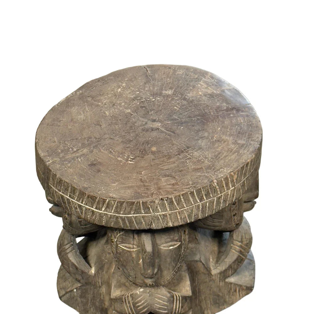 Vintage African Wooden Stool - Berbere Imports