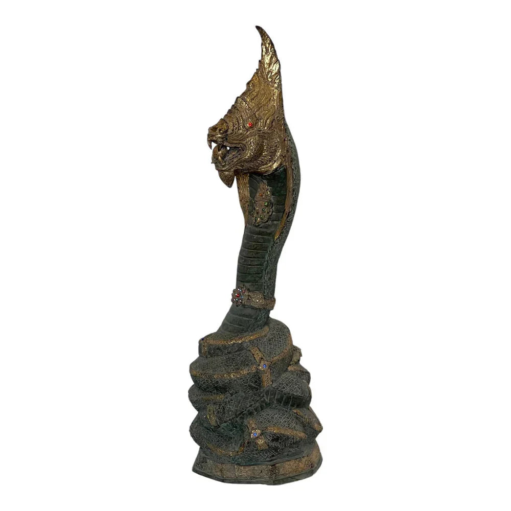 Vintage Thai Bronze Snake God - Berbere Imports