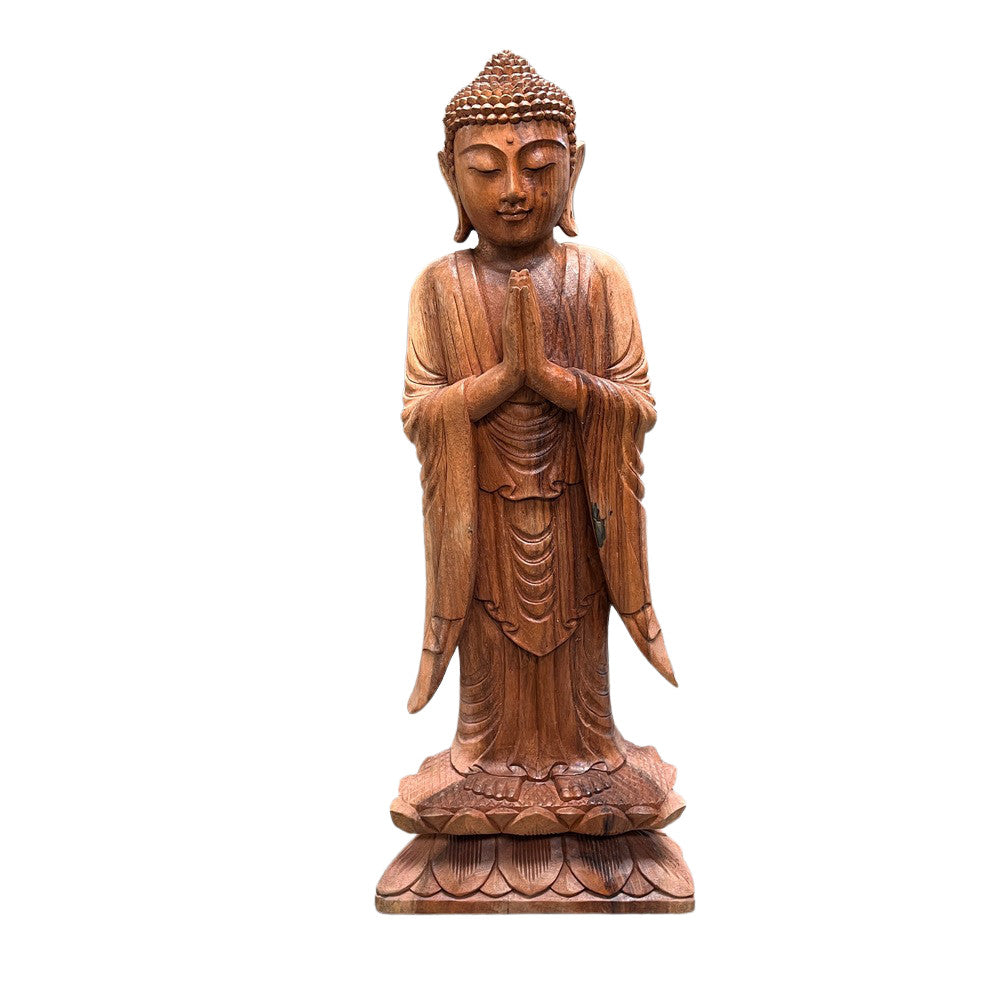 Wooden Standing Buddha - Berbere Imports