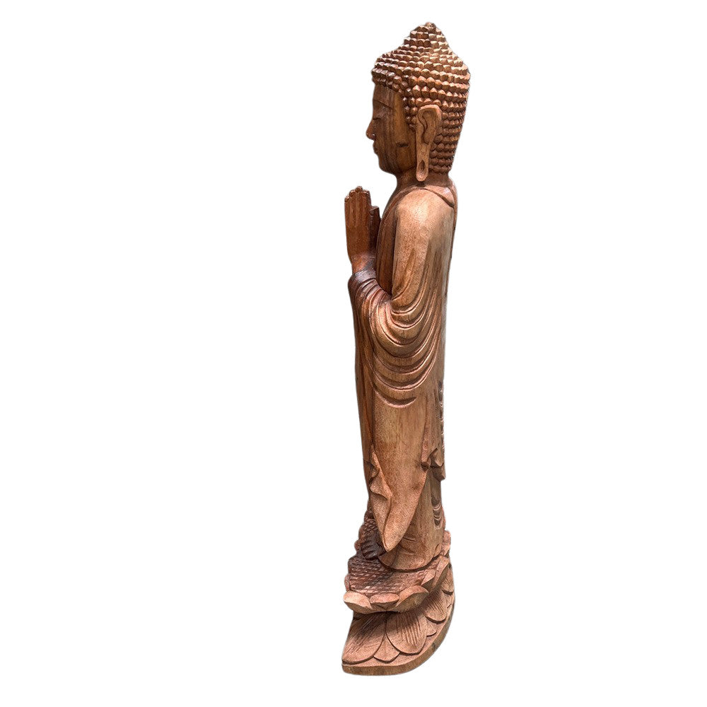 Wooden Standing Buddha - Berbere Imports
