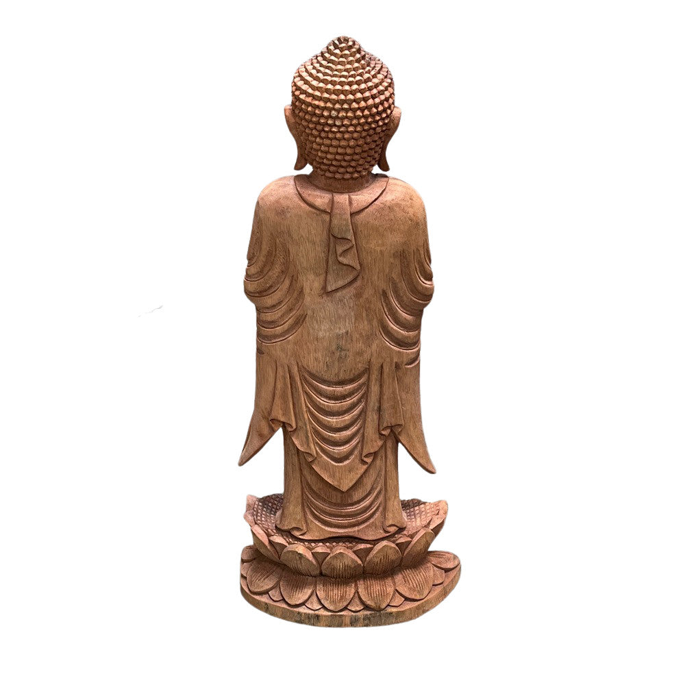Wooden Standing Buddha - Berbere Imports