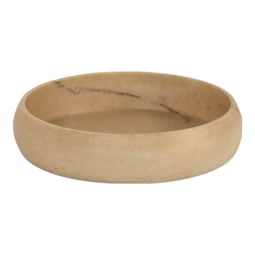 Indian Marble Round Plate - Medium - Berbere Imports