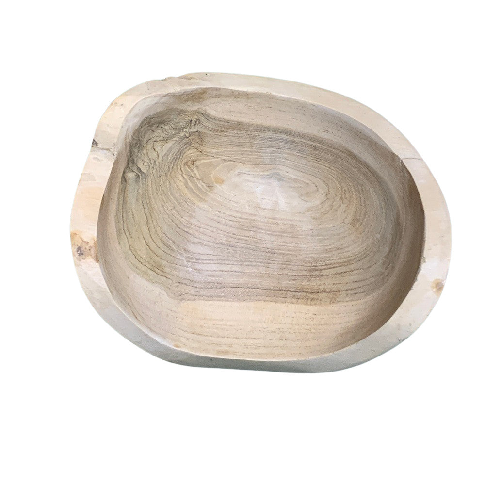 Small Natural Wooden Bowl - Berbere Imports
