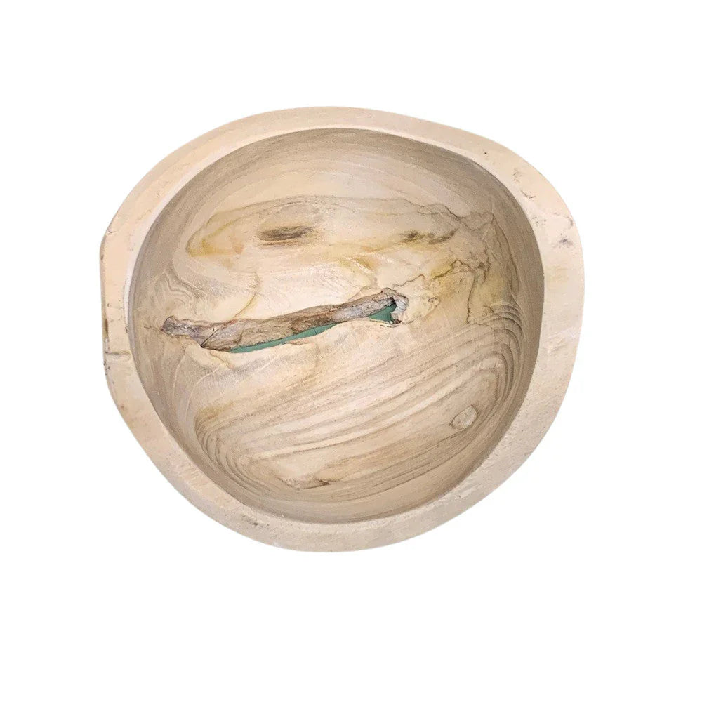 Small Natural Wooden Bowl - Berbere Imports