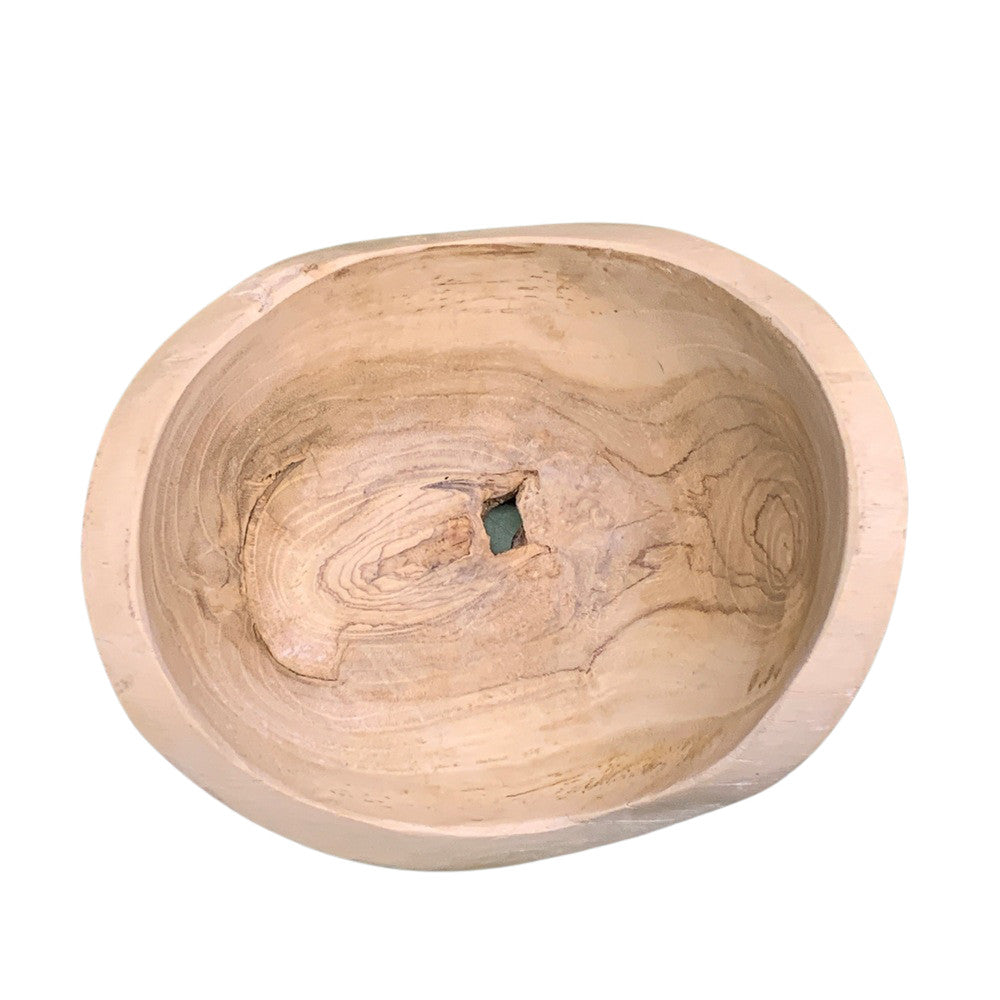 Small Natural Wooden Bowl - Berbere Imports