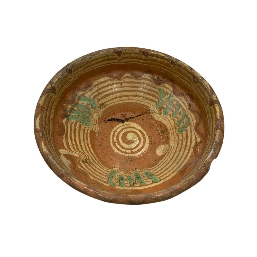 Antique Hungarian Folk Art Decorative Bowl - Berbere Imports