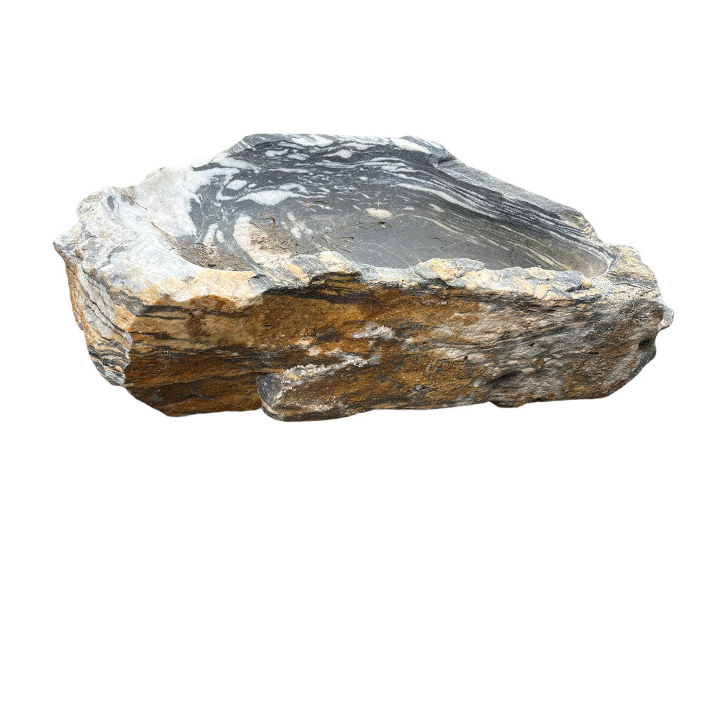 Spanish Organic-Shaped Stone Bowl - Berbere Imports