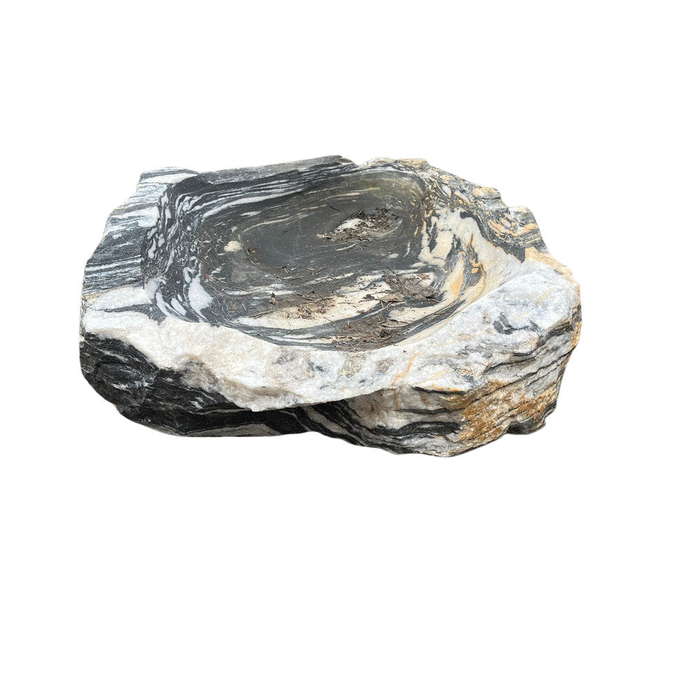 Spanish Organic-Shaped Stone Bowl - Berbere Imports