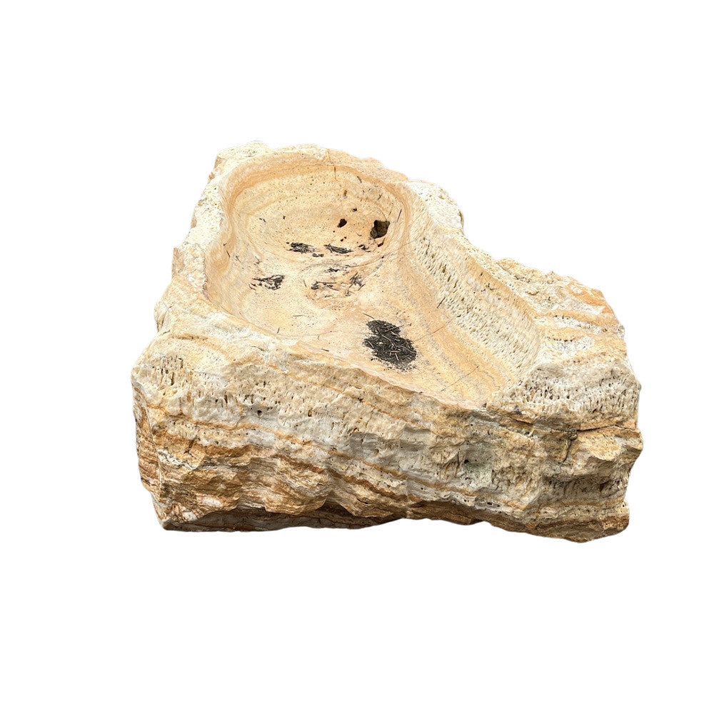 Spanish Organic-Shaped Stone Bowl - Berbere Imports