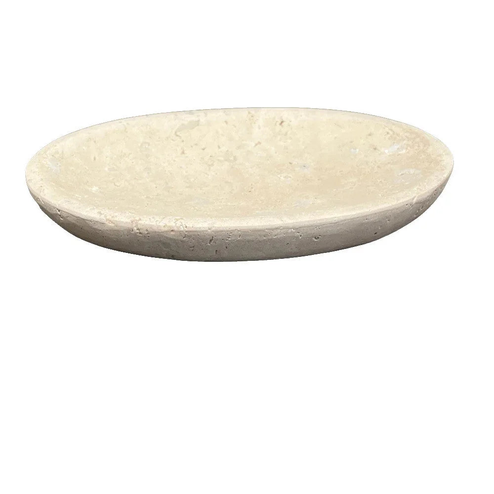 Travertine Plate - Small - Berbere Imports