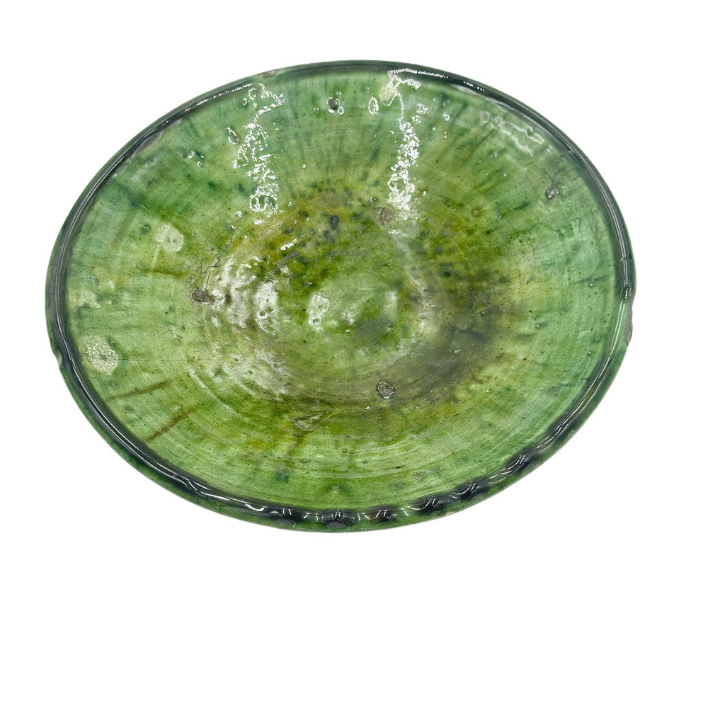 Moroccan Ceramic Tamegroute Plate - Berbere Imports