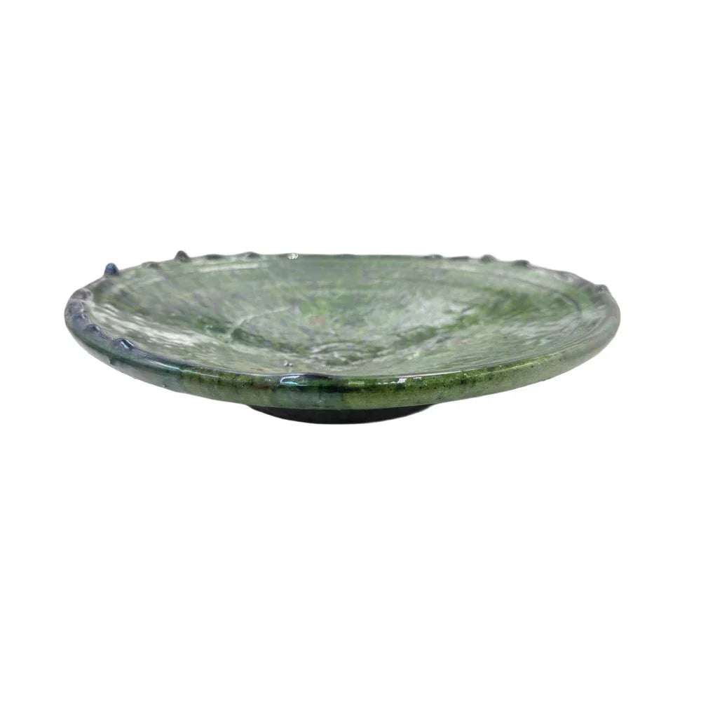 Moroccan Ceramic Tamegroute Plate - Berbere Imports