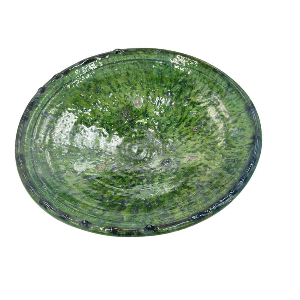Moroccan Ceramic Tamegroute Plate - Berbere Imports