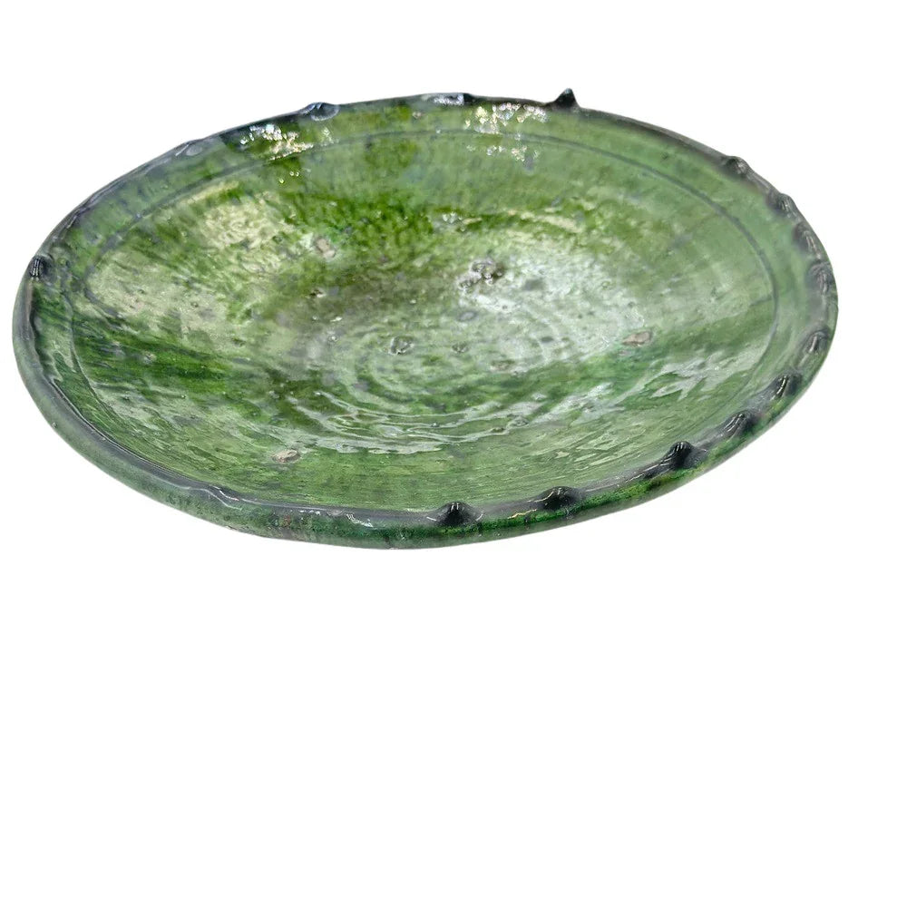 Moroccan Ceramic Tamegroute Plate - Berbere Imports