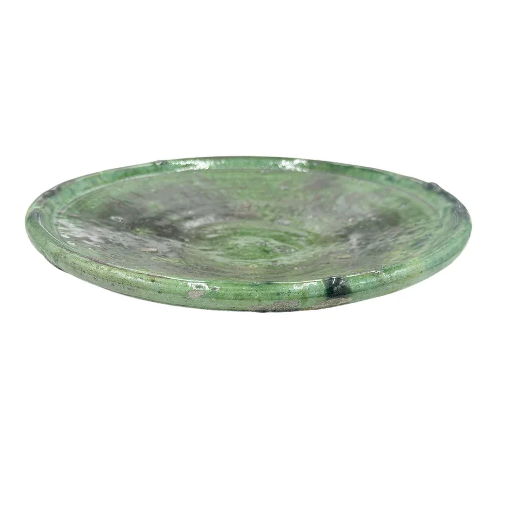 Moroccan Ceramic Tamegroute Plate - Berbere Imports