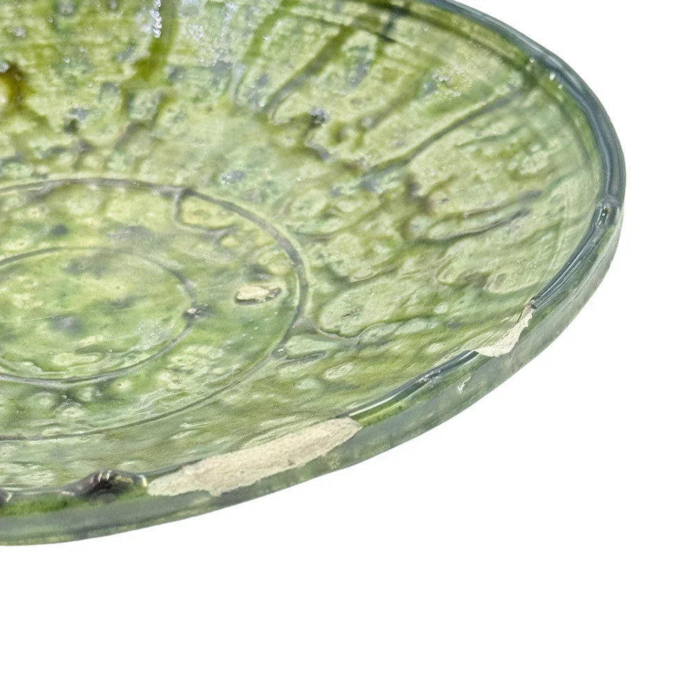 Moroccan Ceramic Tamegroute Plate - Berbere Imports