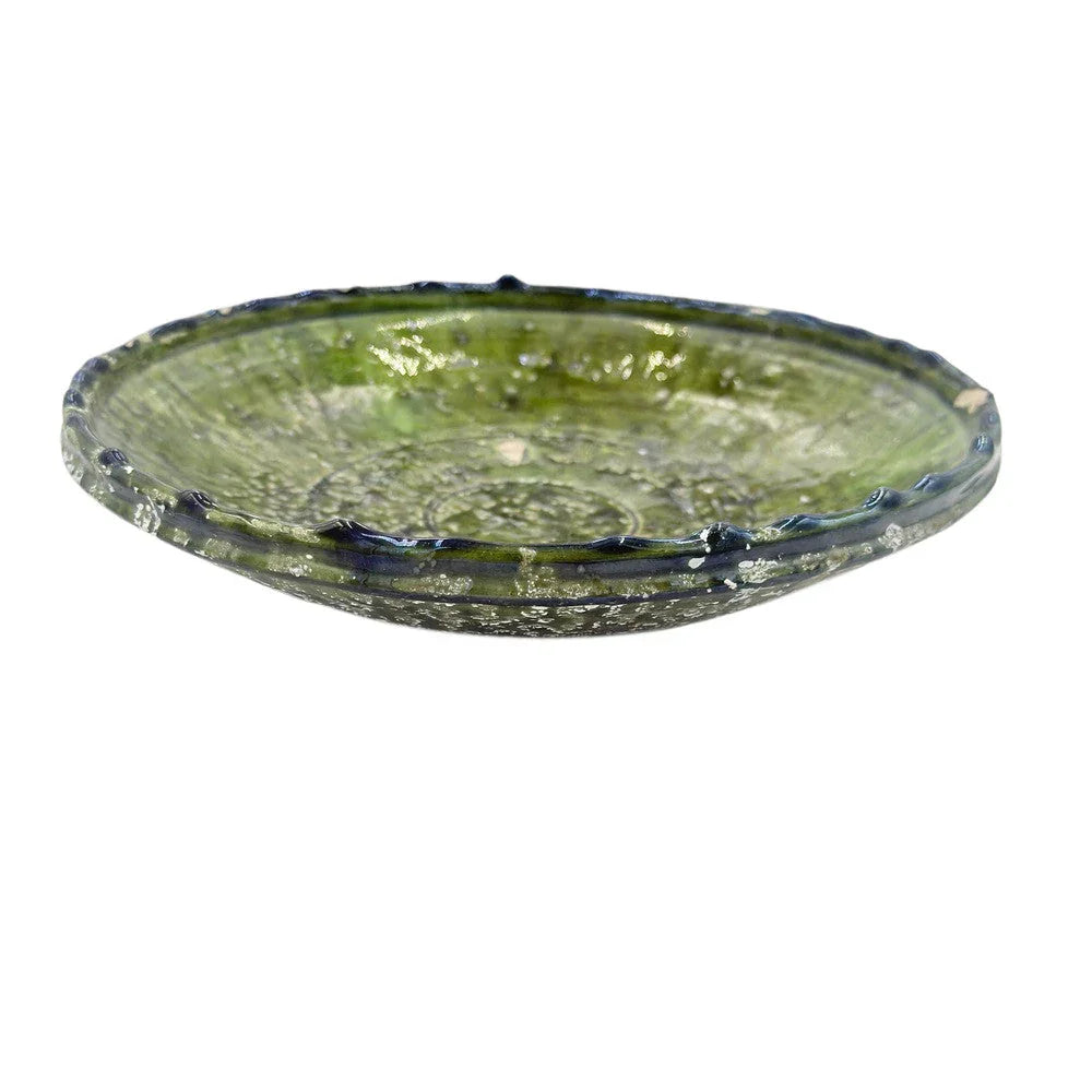 Moroccan Ceramic Tamegroute Plate - Berbere Imports