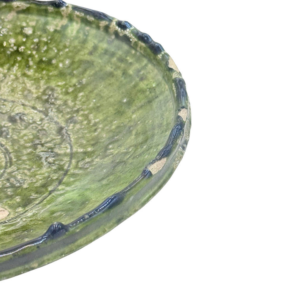 Moroccan Ceramic Tamegroute Plate - Berbere Imports