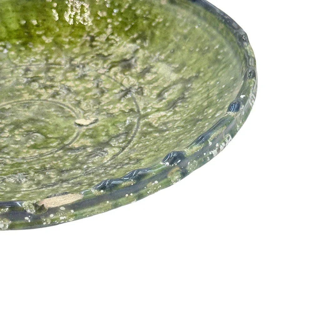 Moroccan Ceramic Tamegroute Plate - Berbere Imports