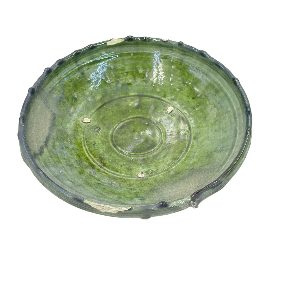 Moroccan Ceramic Tamegroute Plate - Berbere Imports