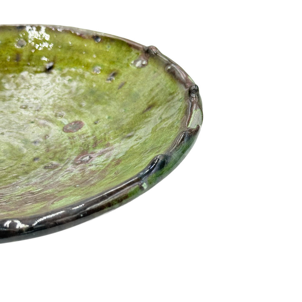 Moroccan Ceramic Tamegroute Plate - Berbere Imports