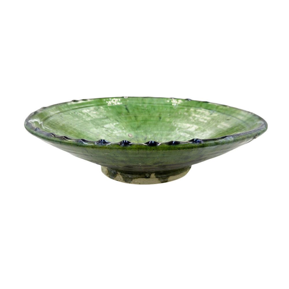 Moroccan Tamegroute Pedestal Bowl - Berbere Imports
