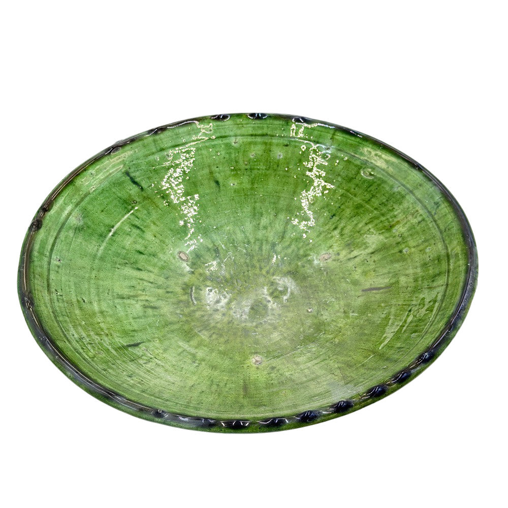 Moroccan Tamegroute Pedestal Bowl - Berbere Imports